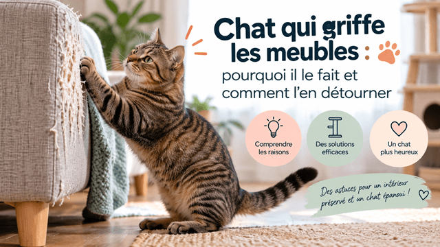Chat qui griffe les meubles : pourquoi il le fait et comment l’en détourner