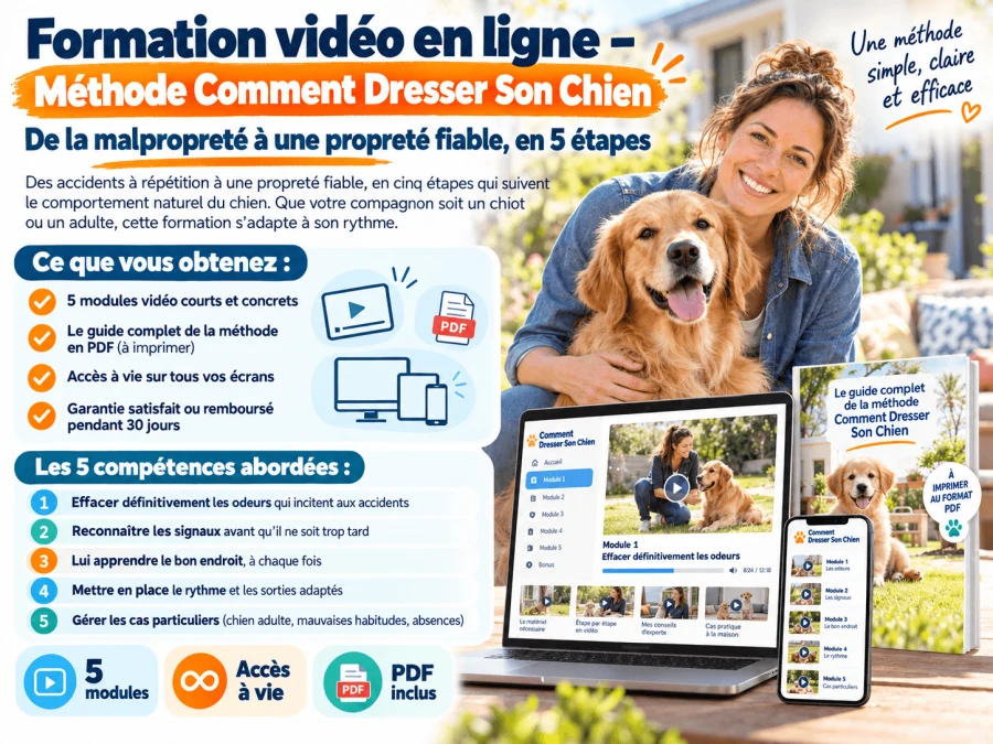 Apprendre la propreté chien ou chiot | Formation vidéo